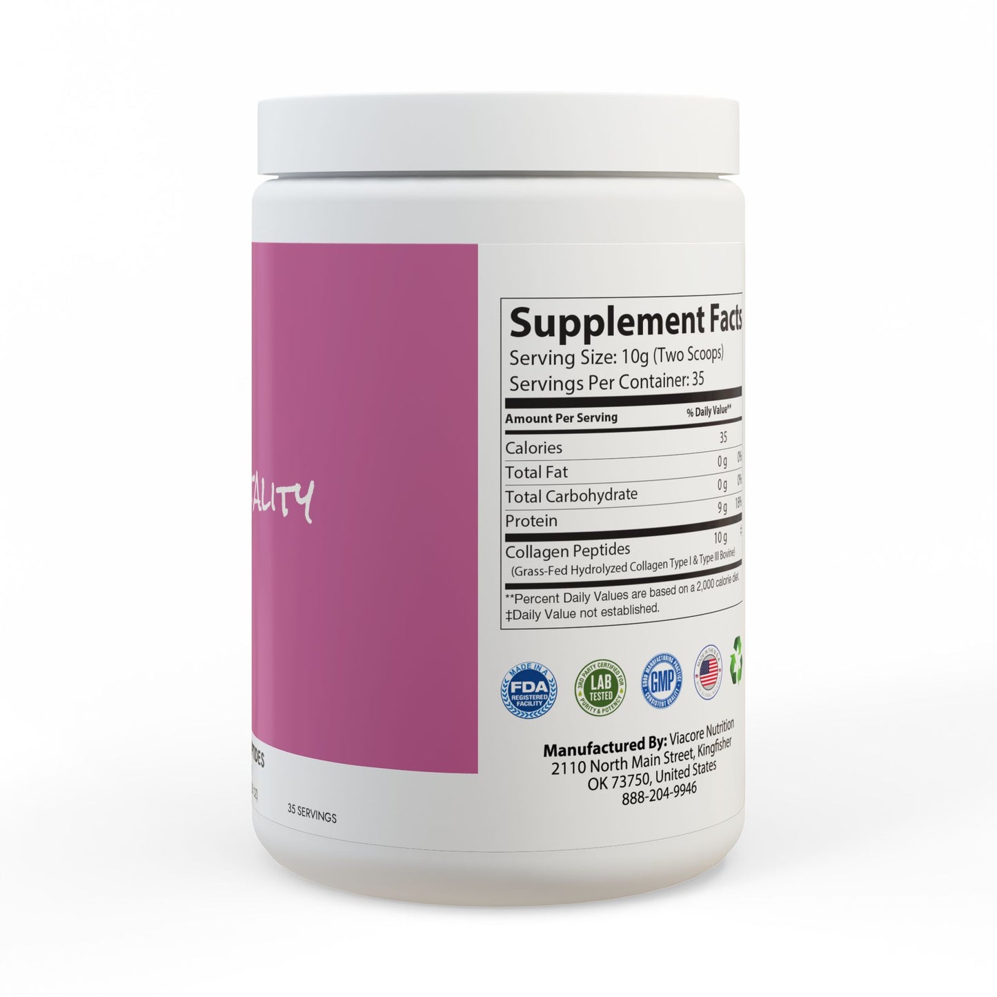 Collagen Peptides Type I & III Supplement (350g, 12.3oz)